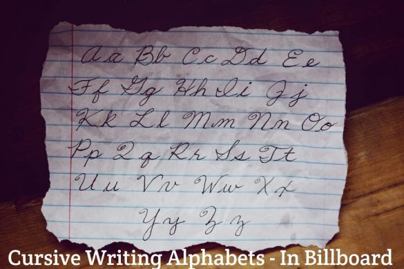 Cursive Writing Alphabets - In Billboard